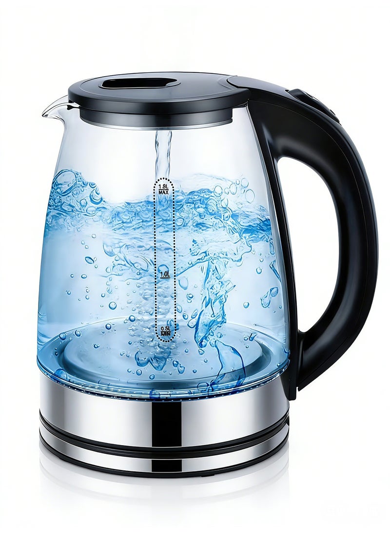 CUBEXELL 1.8L High Borosilicate Glass Kettle, 1500W Fast Boil, Auto Shut-Off & Boil-Dry Protection,Suitable For Daily Family Use - Image 1